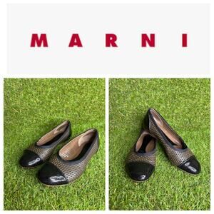 Marni‎ Perforated Leather Ballet Flats 37/7
